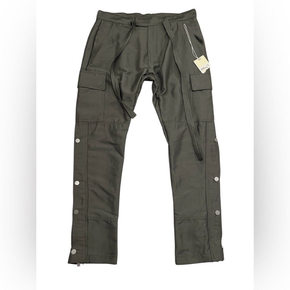 Men's Olive Green Cargo Track Pants